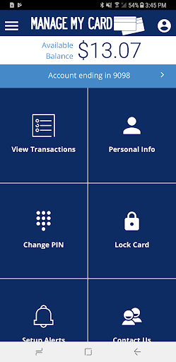 Android application Manage My Card screenshort