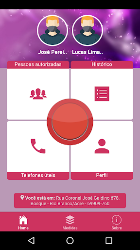 Android application Botão da Vida screenshort