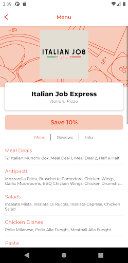 Italian Job Express G32 Screen 2