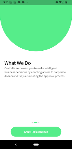 Android application Corporate Spend screenshort