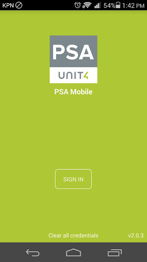 Android application UNIT4 PSA Mobile screenshort