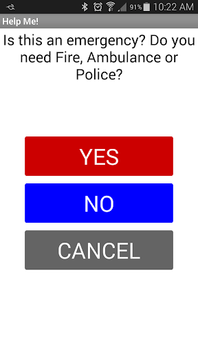 Android application Help Me screenshort