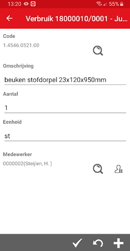 KRAAN Werkbon Screen 3
