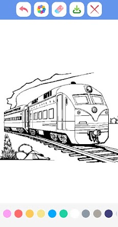 Trains Coloring Bookのおすすめ画像2