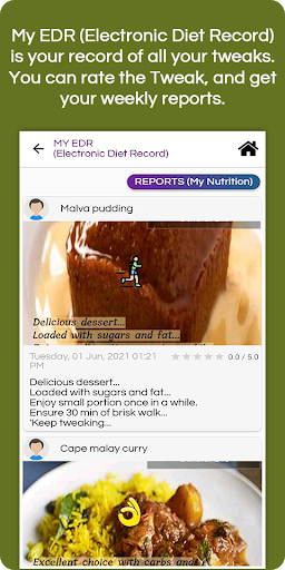 Tweak & Eat. Eat Healthy. Screen 2