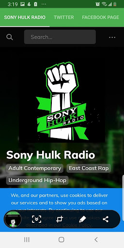 Android application Sony Hulk Radio screenshort