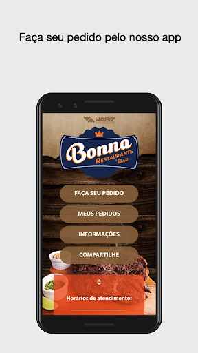 Android application Bonna Restaurante screenshort