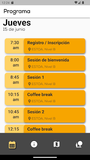 Android application Talleres Regionales IB 2023 screenshort