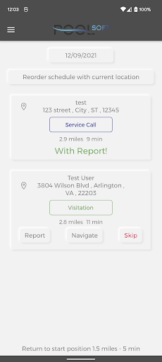 Pool Soft Service Screen 2