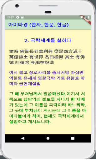 아미타경(한자, 한문, 한글) Screen 2