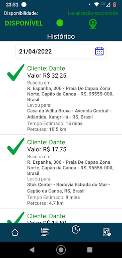 Taxi Capão da Canoa Motorista Screen 3