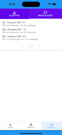 Android application Qual Fralda screenshort