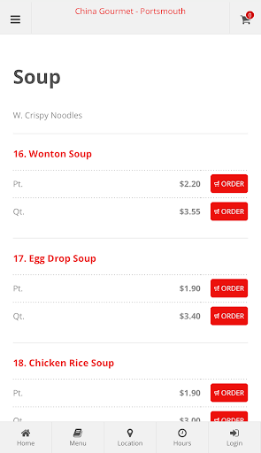 China Gourmet Portsmouth Order Screen 3