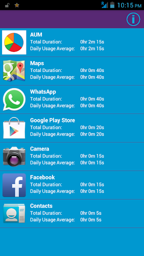 App Usage MonitorTracking Screen 2