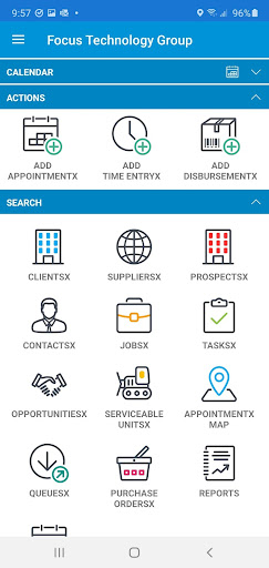 Android application TimeTrak screenshort