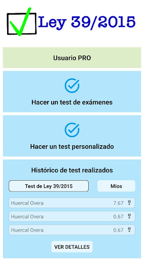 Android application Test Ley 39/2015 screenshort