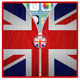 UK Flag Zipper Screen Lock icon