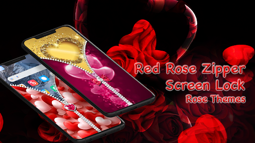 Red Rose Zipper Screen Lock Screen 2