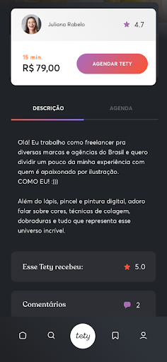 Tety: fale com quem você segue Screen 2