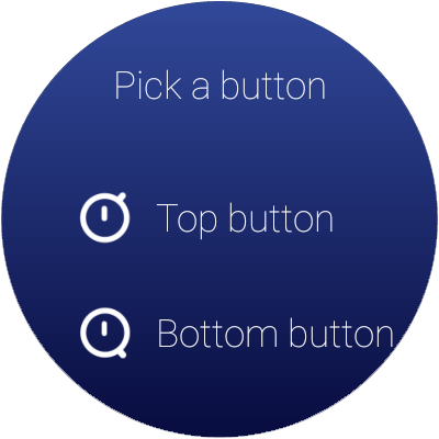 Android application Search button for Wear OS (e.g. ZenWatch 3) screenshort