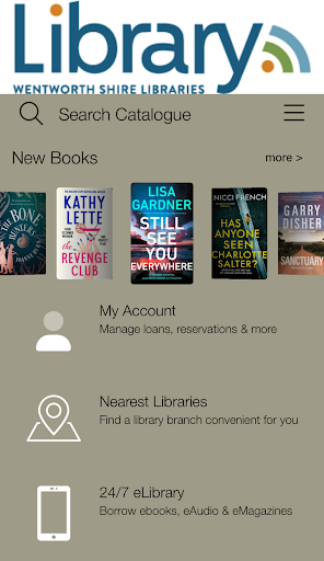 Android application Wentworth Shire Libraries screenshort