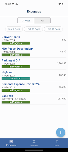 Deltek Expense for Ajera Screen 2