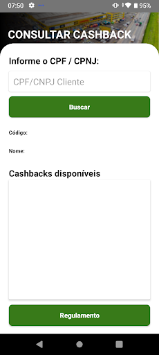 Android application COPAFER Cashback screenshort