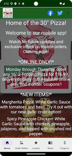 Android application Elk River Pizza Man screenshort