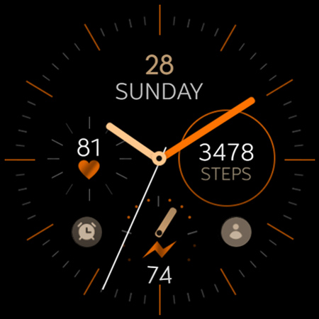 Minimal Orange v27 watch face