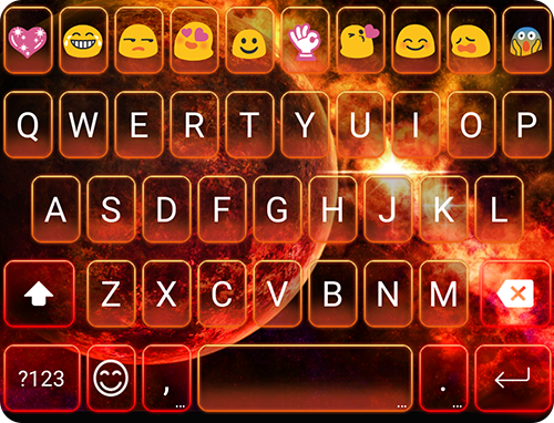 Mars Love Emoji Keyboard Theme