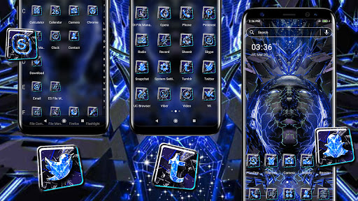 Abstract Blue Face Theme Screen 2