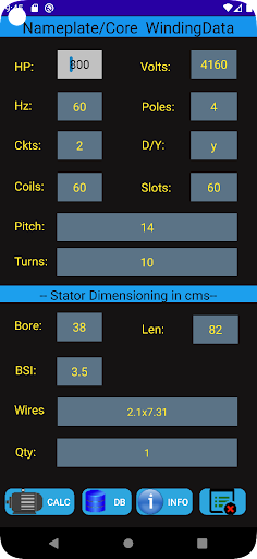 Android application Motor Winding Analyzer screenshort