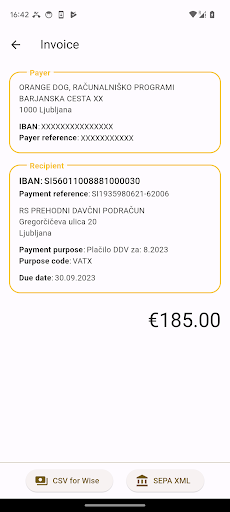 Invoice QR Reader for Slovenia Screen 2