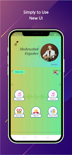 Android application Shoxruxbek Ergashev MP3 2023 screenshort