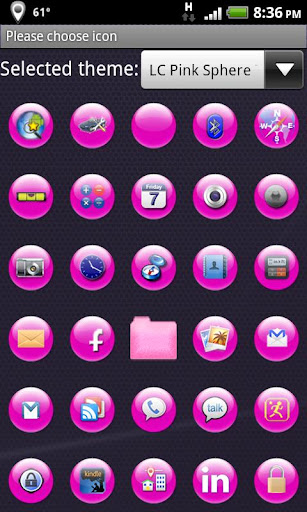 LC Pink Sphere Theme Screen 3