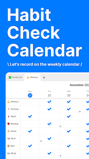 Screenshot of Habit Check Calendar