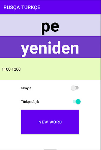 RUSÇA TÜRKÇE KELİME EZBER Screen 2