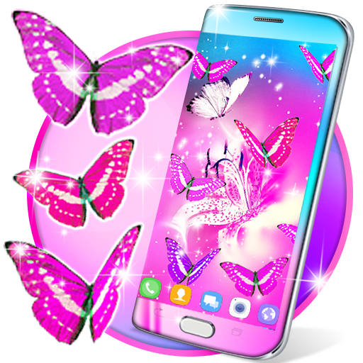 Pink butterfly live wallpaper 22.5 Icon
