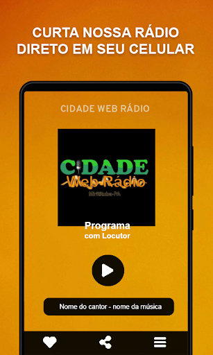 Android application Cidade Web Rádio screenshort