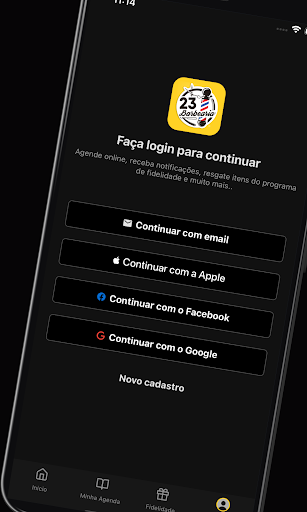 Android application Barbearia 23 screenshort