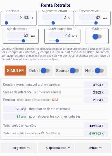 Renta Retraite Screen 3