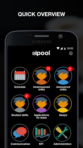 Android application ipool Manager screenshort