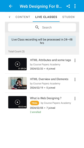 Course Paperz Academy Screen 3