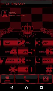 Red Chess Crown Dialer theme