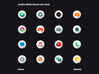 Anubis White - Round Icon Pack 1.4 APK + Мод (Unlimited money) за Android