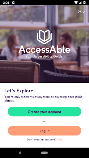 Android application AccessAble screenshort