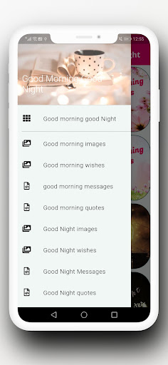 Android application good morning good night 2024 screenshort