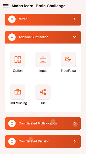Android application Maths Quiz: Brain Power 2023 screenshort