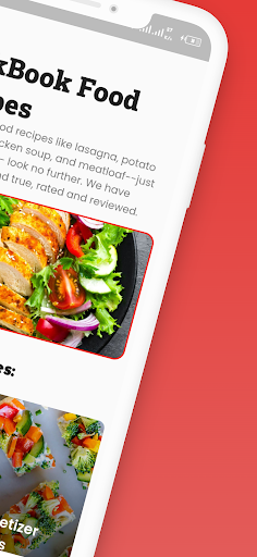 Screenshot of CookBook Food Recipes Offline