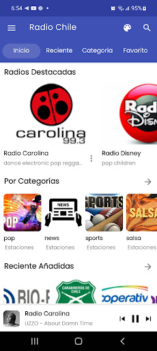 Android application Radio Chile screenshort